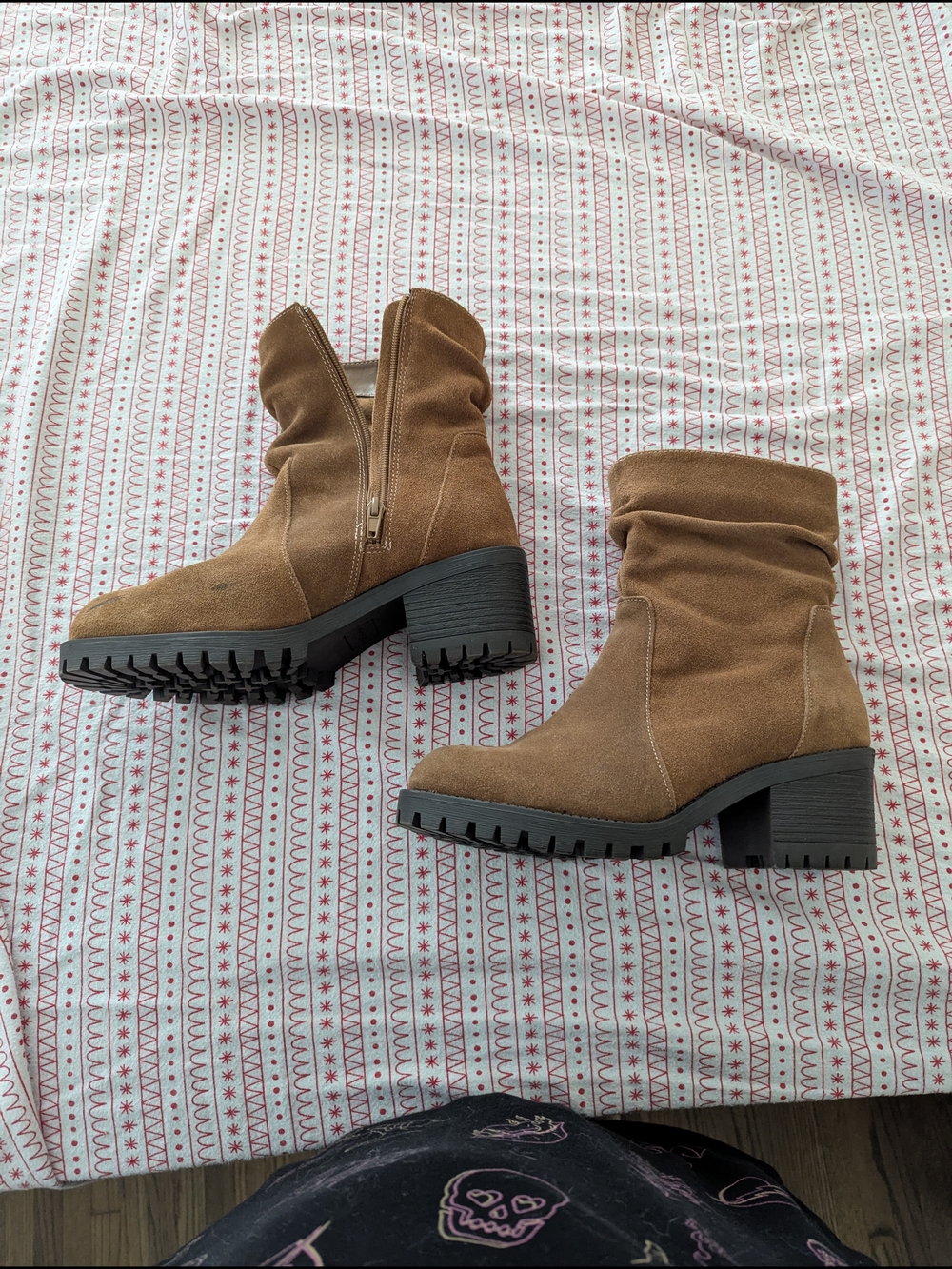Bella Vita Suede Lug-Sole Ankle Boots - Brown 8WW
